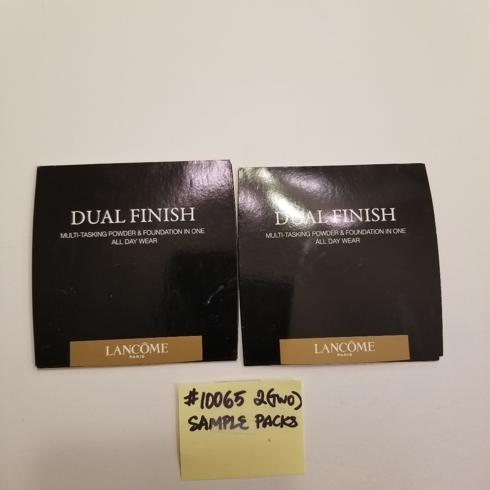 ✅Lancòme Dual Finish Powder 2 *SAMPLE* Packs with Puffs #10065, B39C